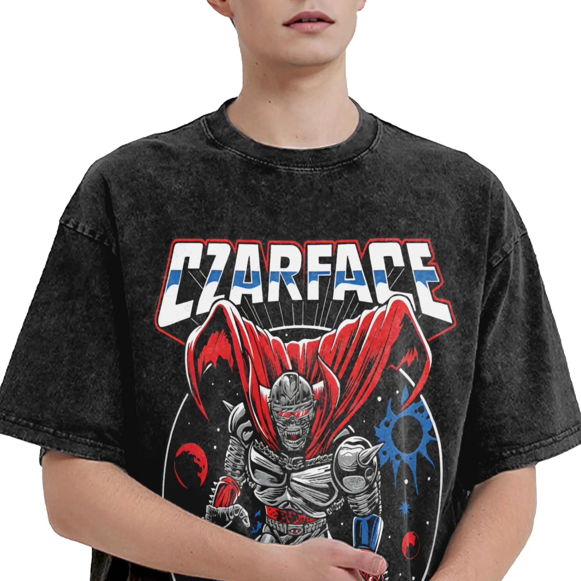Czarface  Merch Washed T Shirt Men Women Streetwear Hip Hop T-Shirt Graphic  Tees Short Sleeve