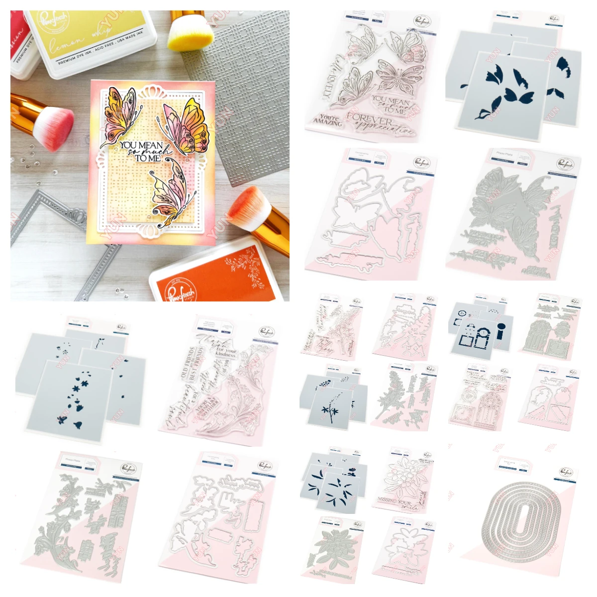 

New Fresh Good Times Bluebonnet Butterfly Bliss Dies Stamps Stencils Hot Foil Plate DIY Scrapbooking Mold Greeting Card Handmade