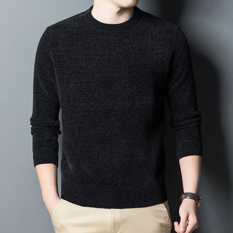 Casual Long Sleeve Fleece Outdoor Stand Collar Pullover Sweatshirt Autumn Warm Basic Tops Blouse Winter Men High Quality Sweater