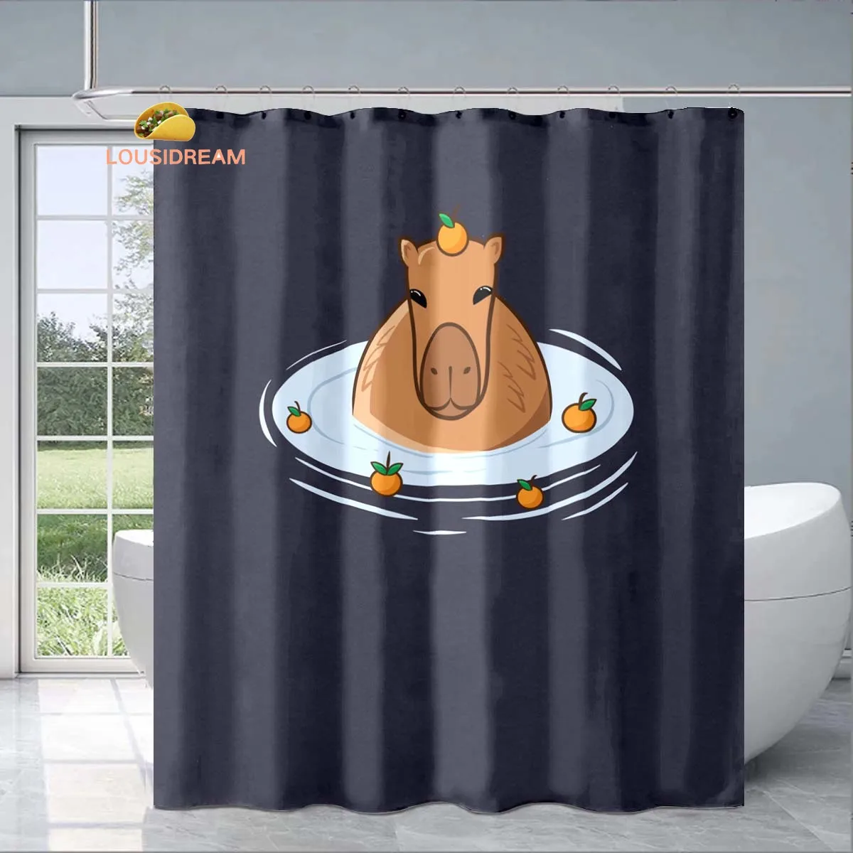 

Cute Animal Capybara Exquisite Shower Curtain Fashionable Decorative Gift Adult Children's Bathroom Waterproof Mildew-proof