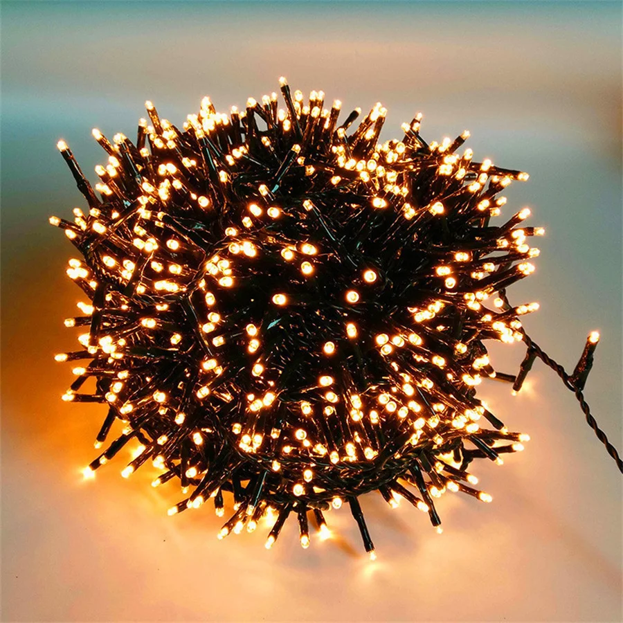 30M 1500 LED Voetzoekers Lichtslinger Outdoor Cluster Lichtslinger Kerst Voetzoeker Guirlande Licht Voor Boom Raam Decor