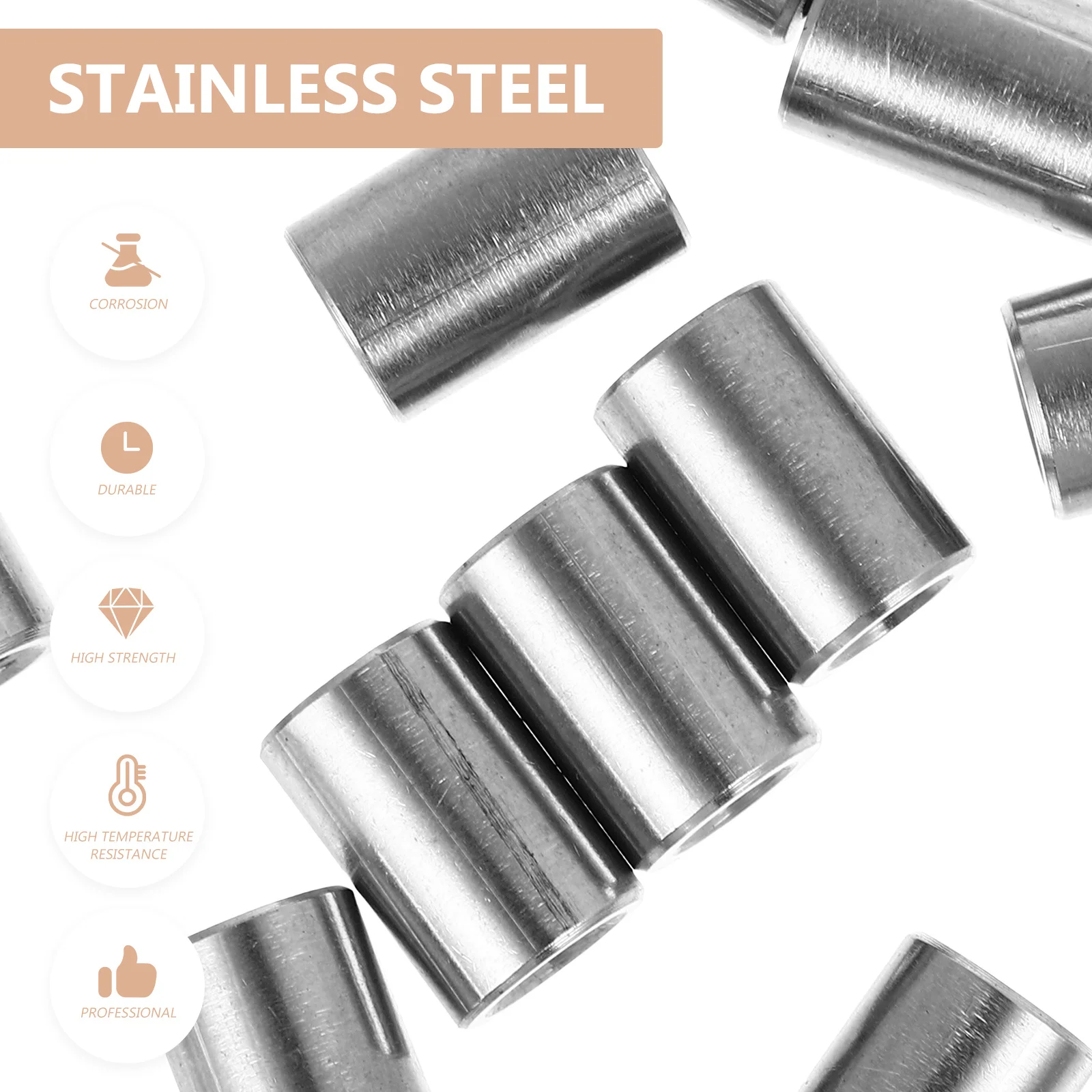 10개입 스테인리스 스틸 원통형 너트 경량 컴팩트 사이즈 용접용 보트 원형 연결 너트 용접 연결 너트