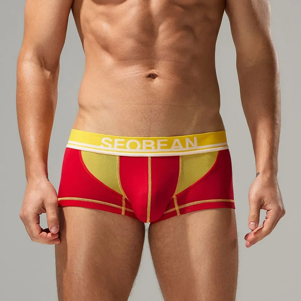 

Мужское нижнее белье, новый стиль, шорты-боксеры, удобные дышащие быстросохнущие мужские трусы, сексуальные тонкие трусы с плоскими углами для мальчиков