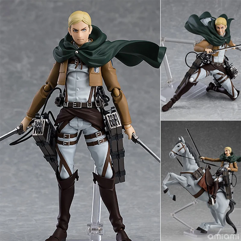# Figura de acción de Erwin Smith de Ataque a los Titanes, figura de acción de Levi Ackerman, figuras de Shingeki no Kyojin, modelo de juguete de Armin Arlert.