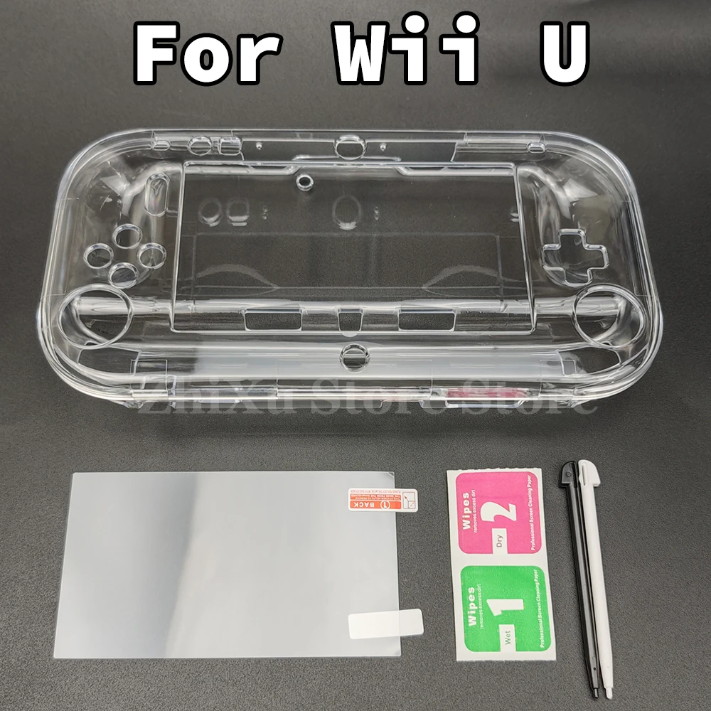 Protective Clear Crystal Hard Case Cover for Wii U Gamepad Skin Shell Protector For Wii U Controller ﻿ ﻿