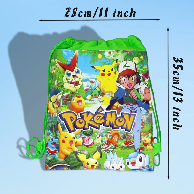 

Pokemon Strandrugzak Waterdichte Meerdere Kleuren Pikachu Speelgoed Trekkoord Tassen Party Decor Kids Verjaardag Christmas Gift