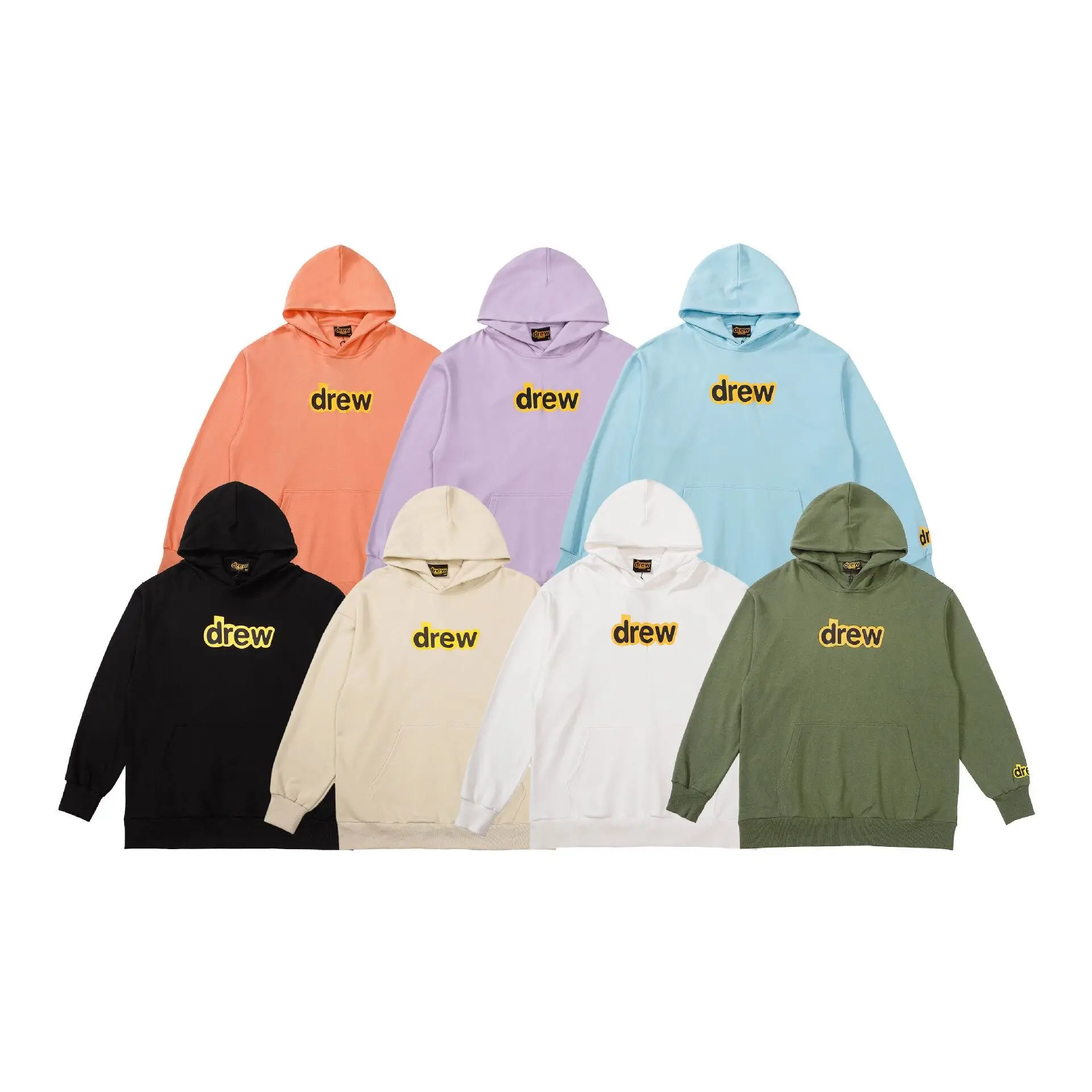 DREW Man Hoodies Cotton Sweatshirts Men Clothing Sweatshirt Woman Women's USA Brand Justin Bieber Balloon Fleece Winter Thick