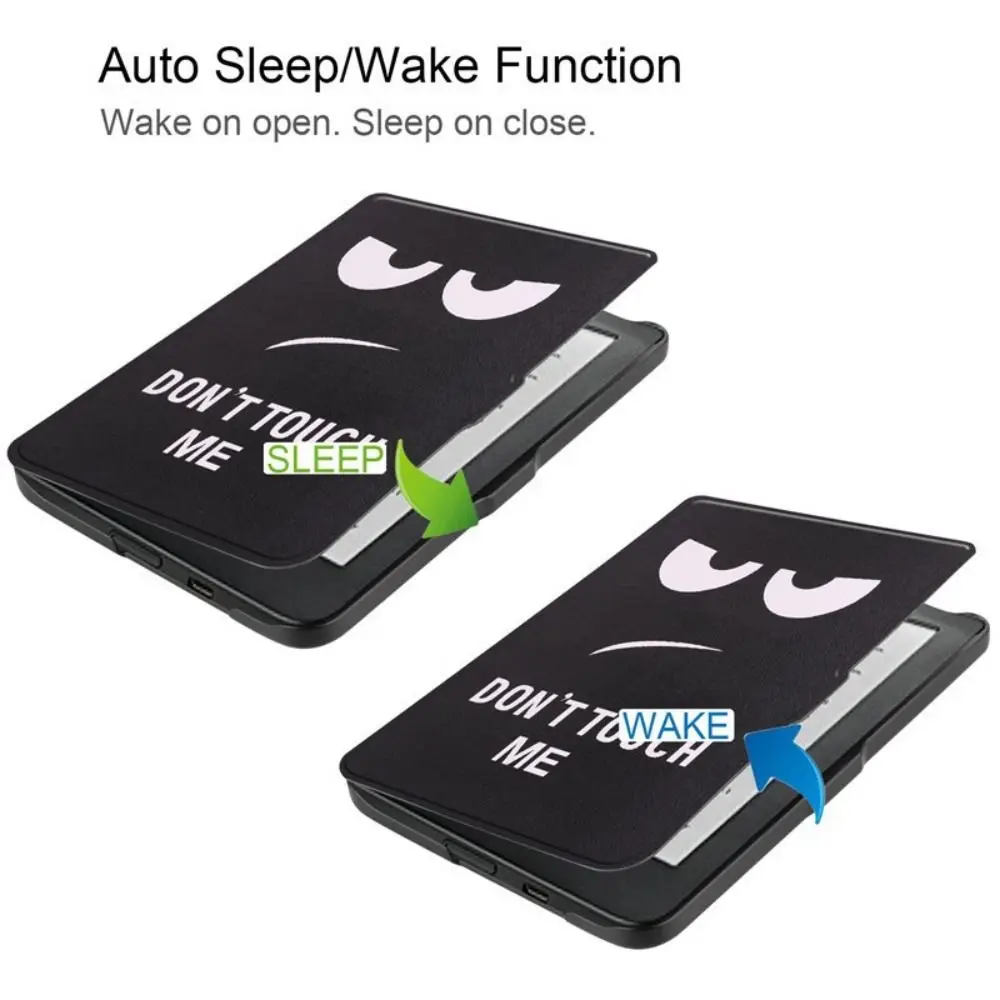Auto Sleep/Wake 6 inch e-Reader Case PU Leather Shockproof Smart Folio Cover Soft Ultra Slim Funda for KoBo Clara HD 2018