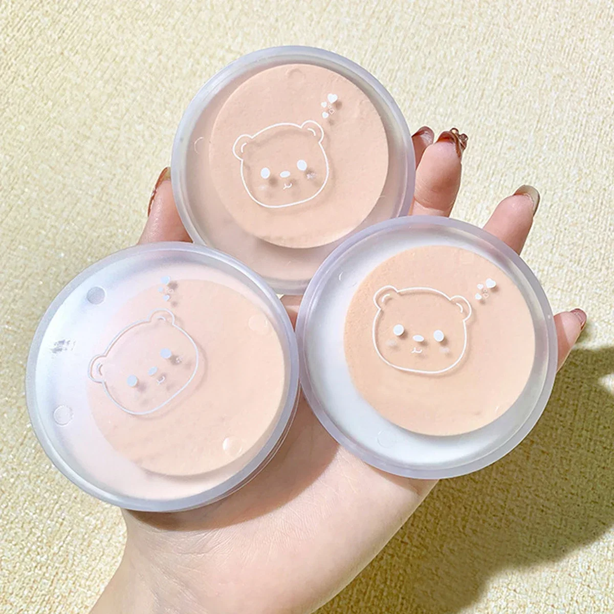 Pressed Powder White Brighten Transparent Oil Control Concealer Lasting Natural Face Makeup Setting Powder Waterproof Cosmetic