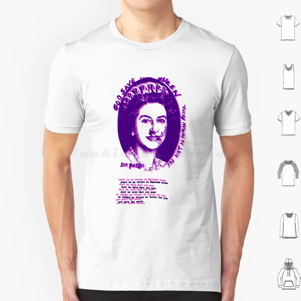 تي شيرت حفظ الله الملكة إليزابيث الثاني الشرير الصخرة 6xl قطن تي شيرت رائع Westwood Vivienne موضة موضة الشرير نمط Coquette