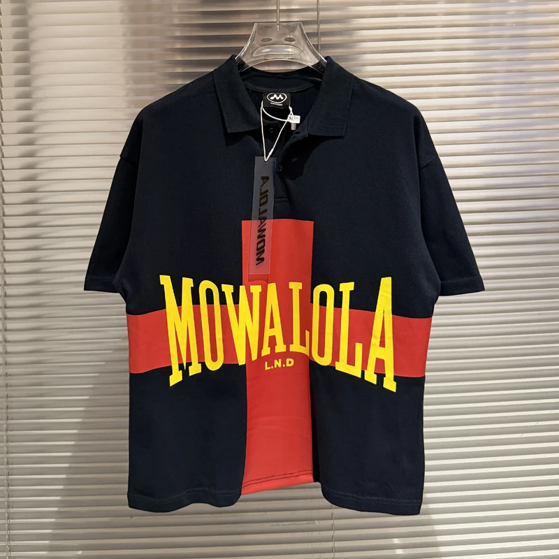

26SS New T-shirt Men Women Fashion Streetwear Polo Shirts Mowalola Short Sleeve Top Tee