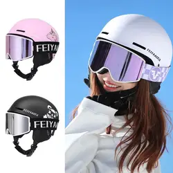 Brand Ski Helmet Men Women Snowboard Glasses Goggles Anti-impact Snow Sports Safety Equipment