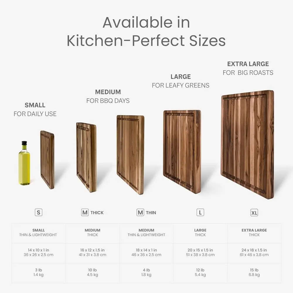 Placa de escultura em madeira pequena com certificação FSC com ranhura de suco e óleo mineral EON para segurança de facas