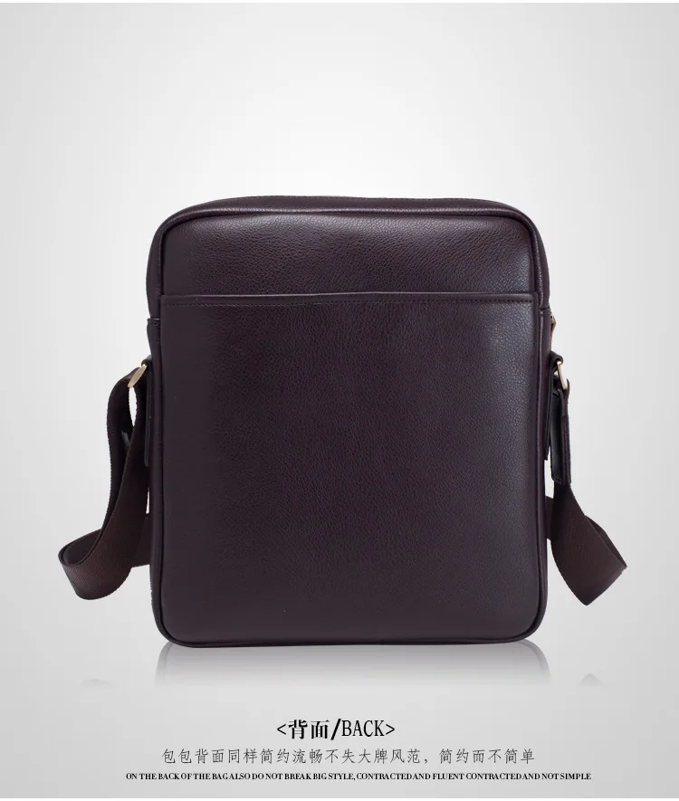New Men's Shoulder Bag Large Capacity Business Crossbody Bag Casual PU Leather Vertical POLO Waterproof Men's Shoulder Back
