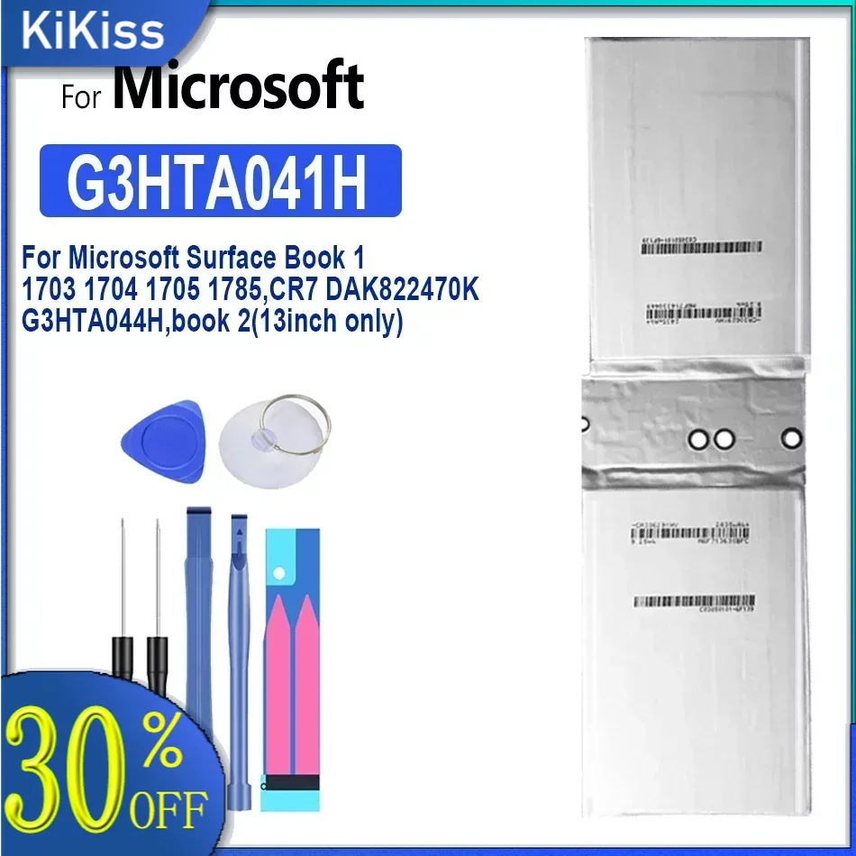 

Аккумулятор G3HTA021H G3HTA020H для Microsoft Surface Book 1, 13,5 дюйма, 1705, 1703, экран 1704 ,CR7 DAK822470K