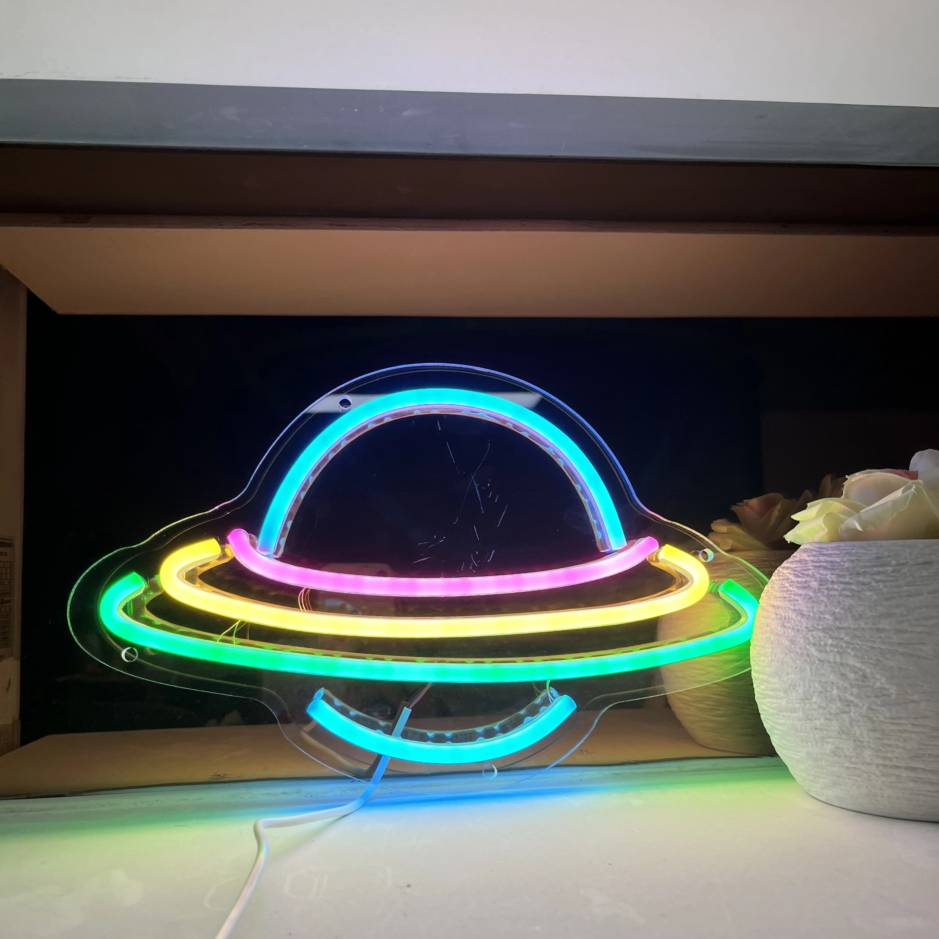 Planet Neon Sign, LED Neon Lights Signs For Wall Decor, USB Powered Neon Lights For Bedroom