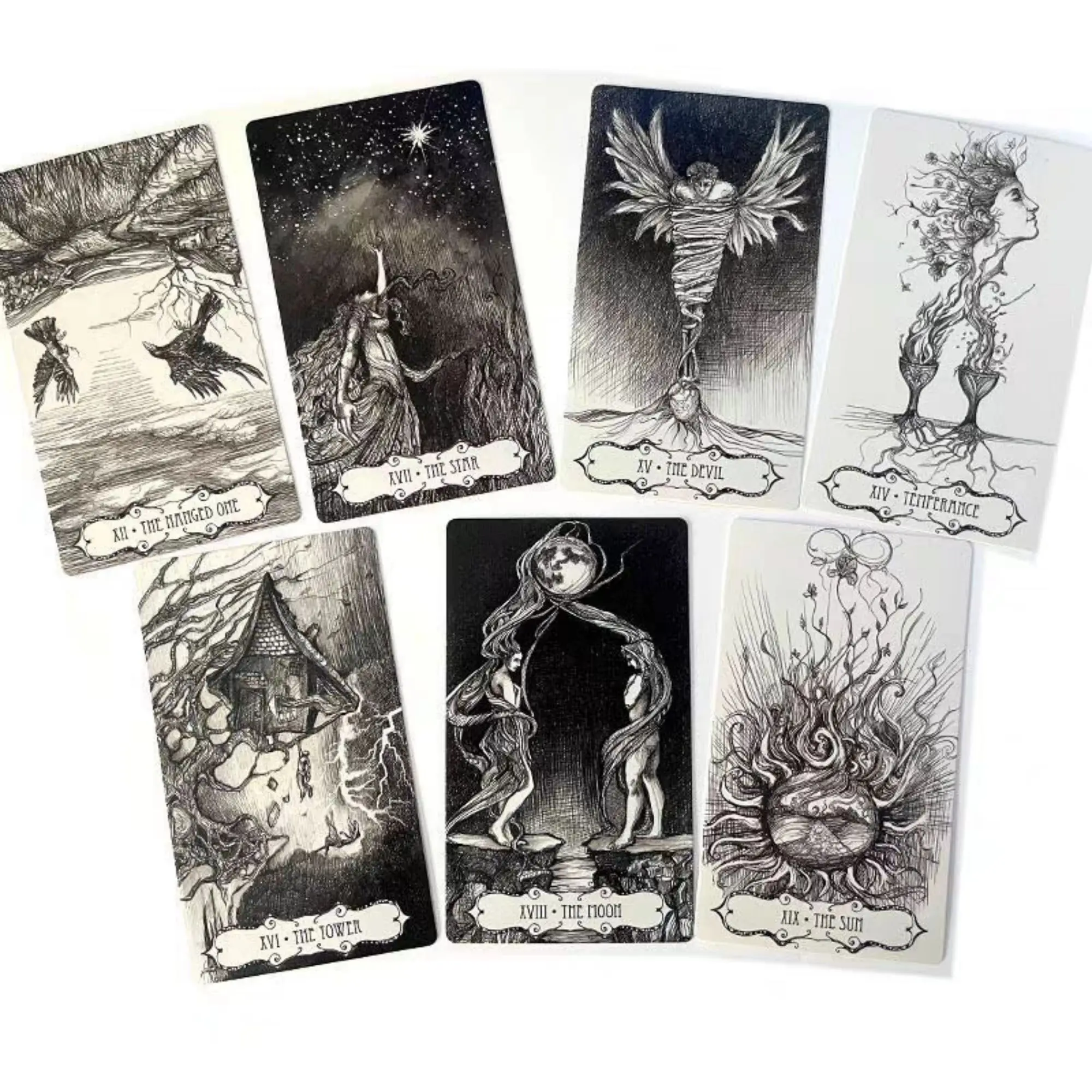 New Tarot of the Abyss 12x7cm English Card Leisure Board Game with Instruction Booklet Card Family Entertainment Kids Toys