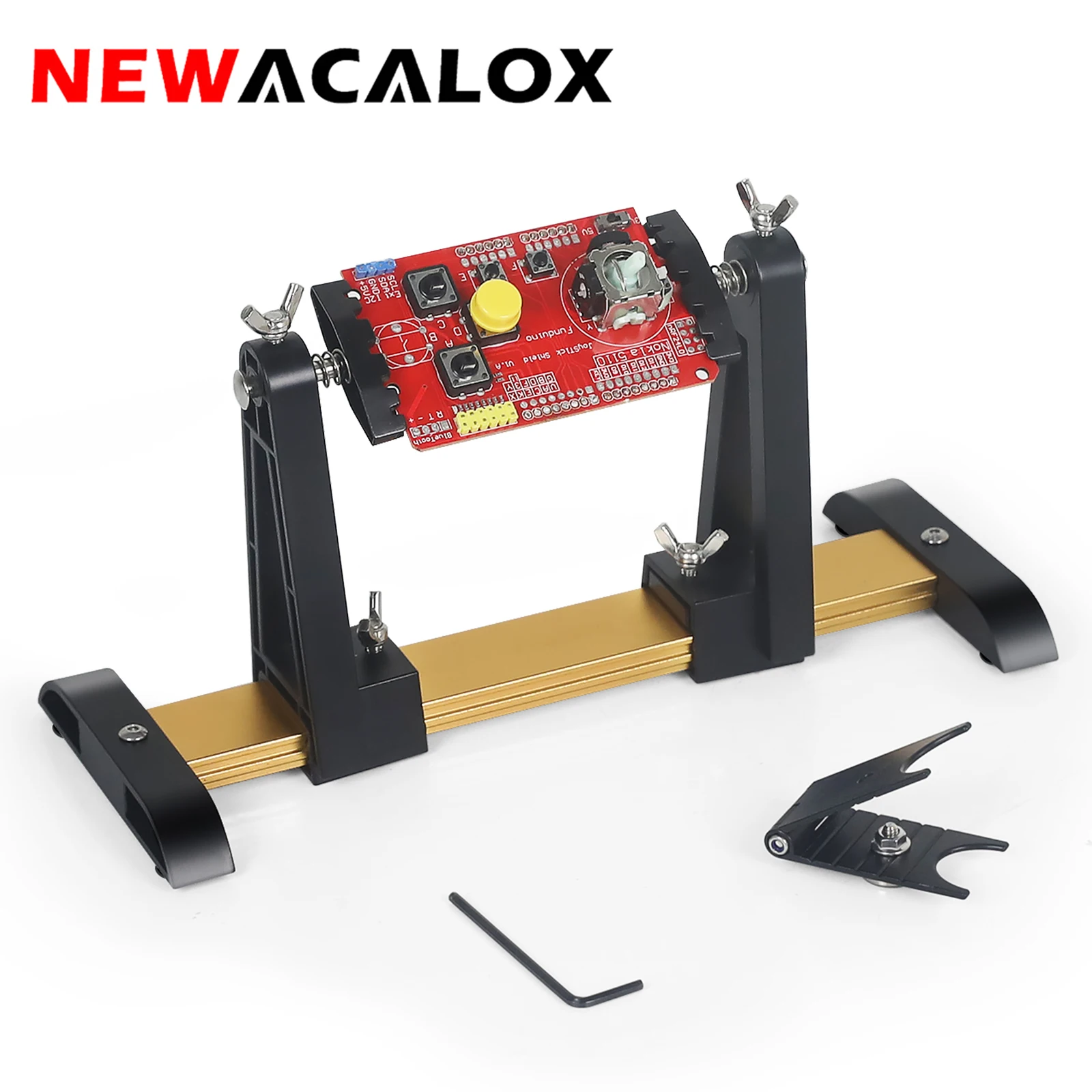 

NEWACALOX Magnetic Adjustable Circuit Board Holder 360 Degrees Rotated Soldering Helping Hand for Clamping PCB, Desoldering