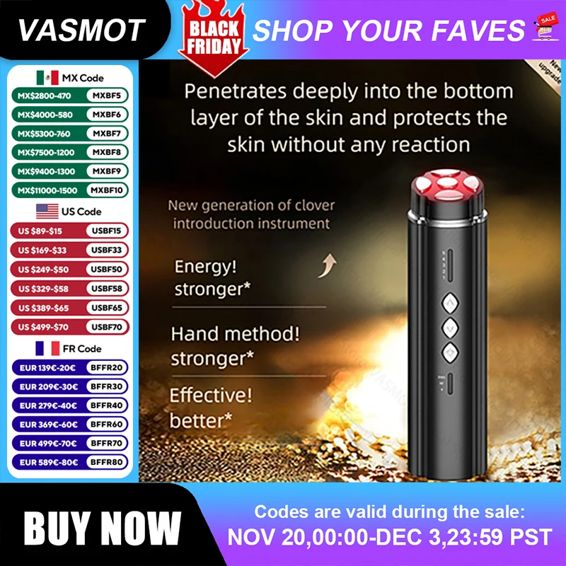 EMS Microcurrent RF Beauty Device Infrared Light Face Massager Moisturizing Anti-Wrinkle Skin Lifting Tighten Skin Care Machine