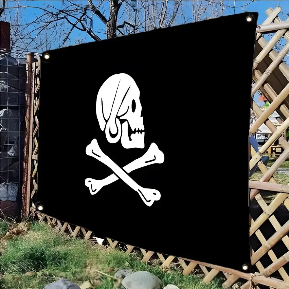 Henry Every jolly roger Flags Daily four ring borderless design indoor outdoor decor easy hang install