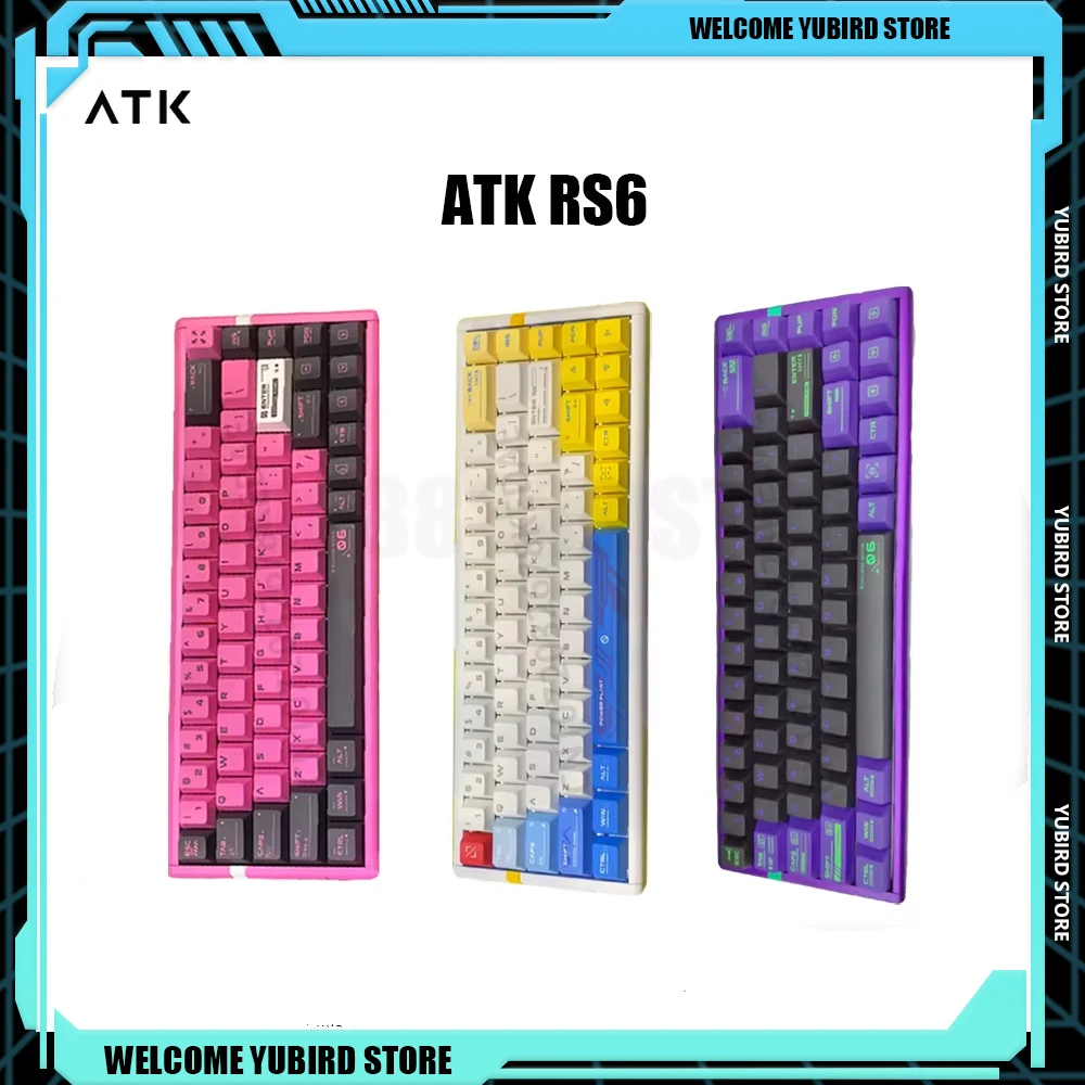 New ATK RS6 Gaming Mechanical Keyboards Aluminium Alloy Magnetic Switch Keyboard Customize Gaming Accessories Final Force Gifts