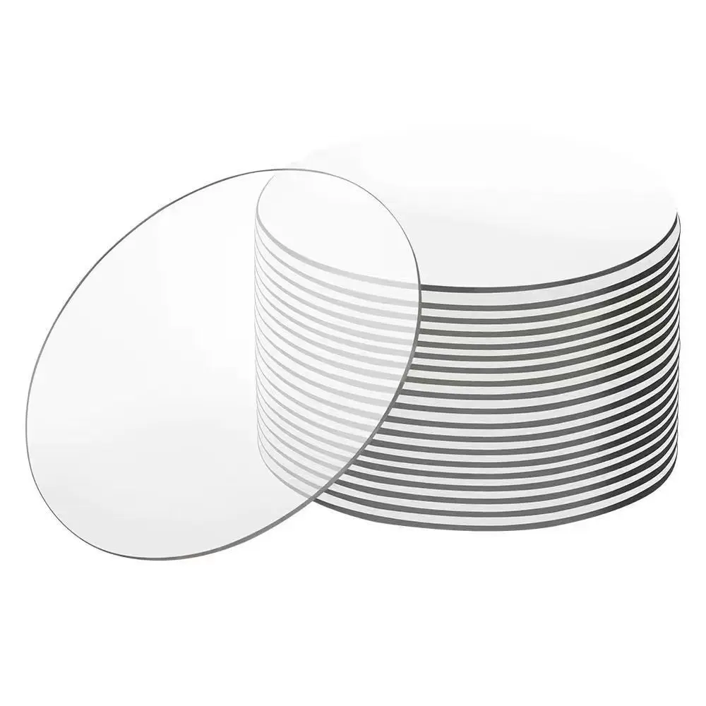 

Naxilai Round Transparent Acrylic Sheet Plexiglass Plastic Board Thickness 2mm Tray Stand Watches Lenses DIY Decorate Articles