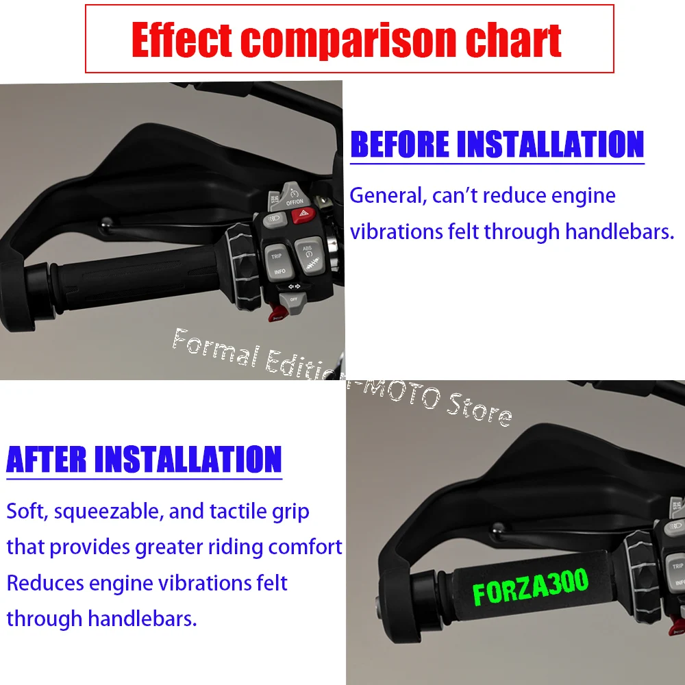 Handlebar Grips Anti Vibration Motorcycle Grip for Honda Forza300 Accessories Sponge Grip for Forza300