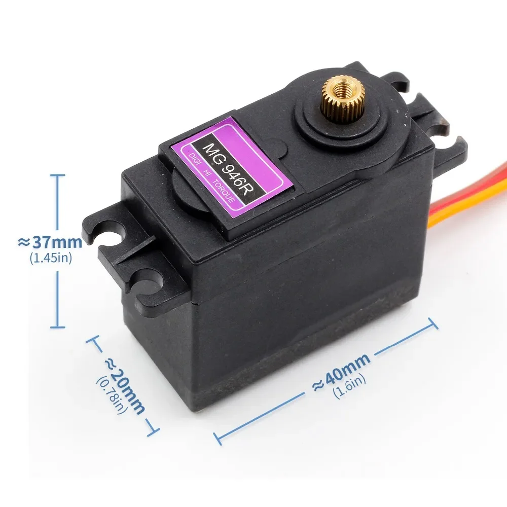 MG946R 13kg couple élevé RC Servos Robot numérique Servo moteur à engrenages en métal pour JR 1/8 1/10 RC voiture avion hélicoptère bateau bricolage jouets