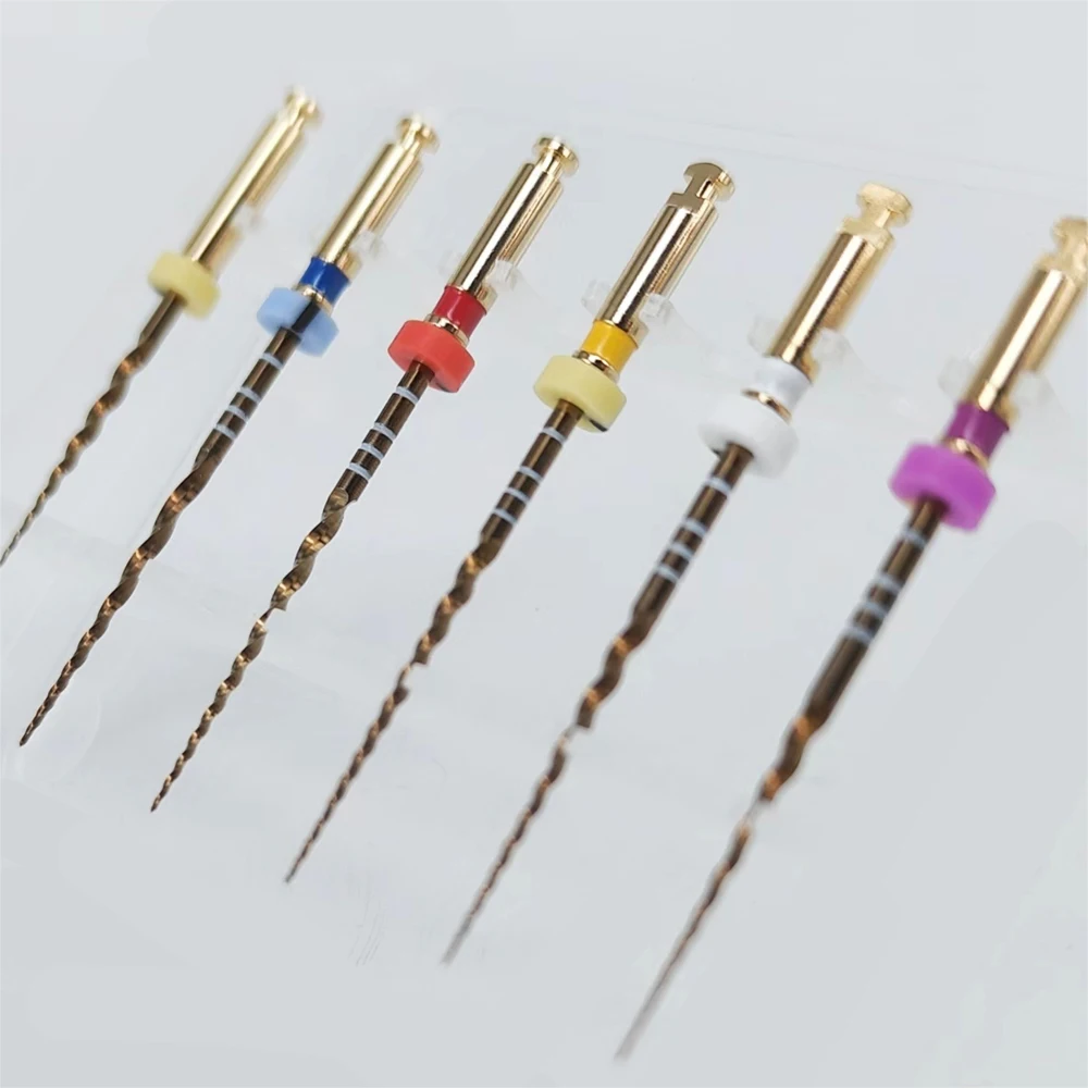 6Pcs/Box Dental Heat Activated Root Canal Files Endodontic Engine Use File NiTi Super Rotary 25mm SX-F3 Dentistry Tools