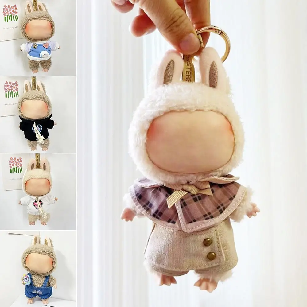 Labubu Time To Chill Filled Doll Clothes Cos Gift Handmade Mini Hoodie for Macaron DIY Labubu Clothes For 17cm Labubu Doll