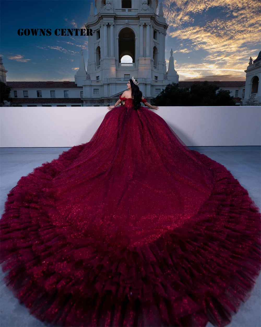 Vestidos de Quinceañera de tul rosa con cuello redondo, vestido de baile para fiesta de cumpleaños, vestido de graduación con cordones, vestido de princesa para Quinceañera de 15 años