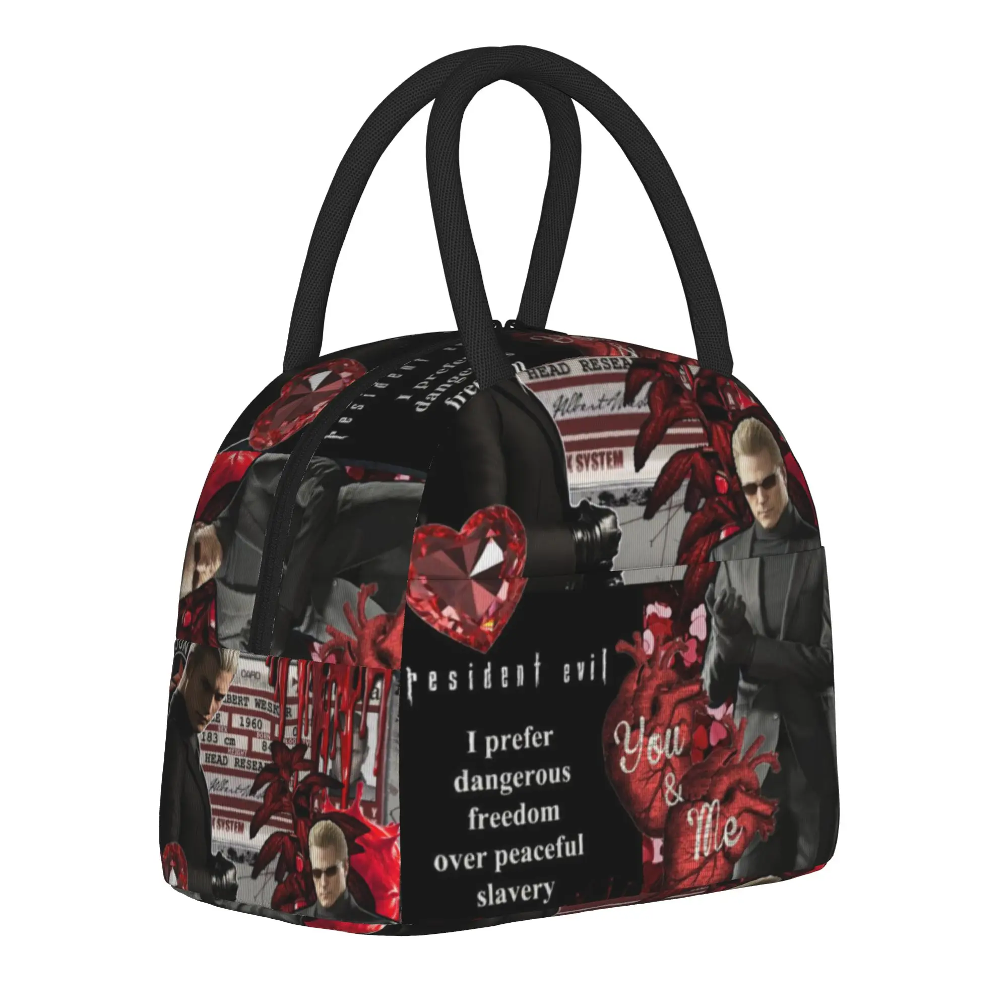 Insulated Lunch Boxes Albert Wesker Residented Evils Product  Lunch Food Box Unique Design Thermal Cooler Lunch Box For School