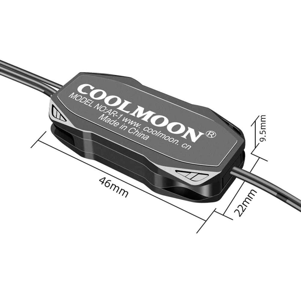 كابل وحدة التحكم الصغيرة COOLMOON AR-1 AURA ARGB 3 Pin to SATA لشريط ضوء المروحة