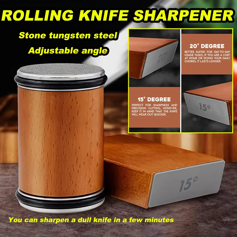 

Портативная и прочная точилка для ножей, магнитный держатель для ножей, набор алмазных точильных камней с угловым роликом 15 и 20 градусов