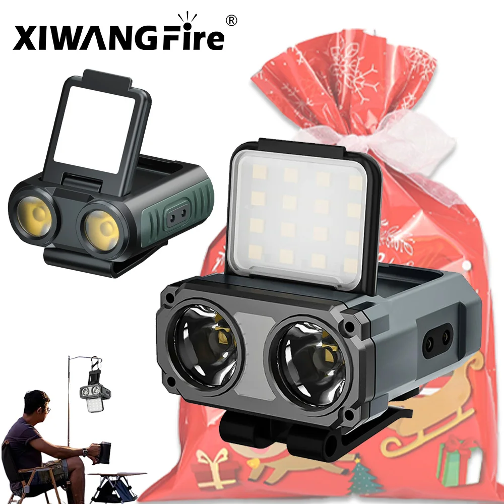 Sensor COB LED Headlamp Cap Clip Light USB Rechargeable Head Flashlight Built-in Battery Headlight Led Head for Fishing Camping