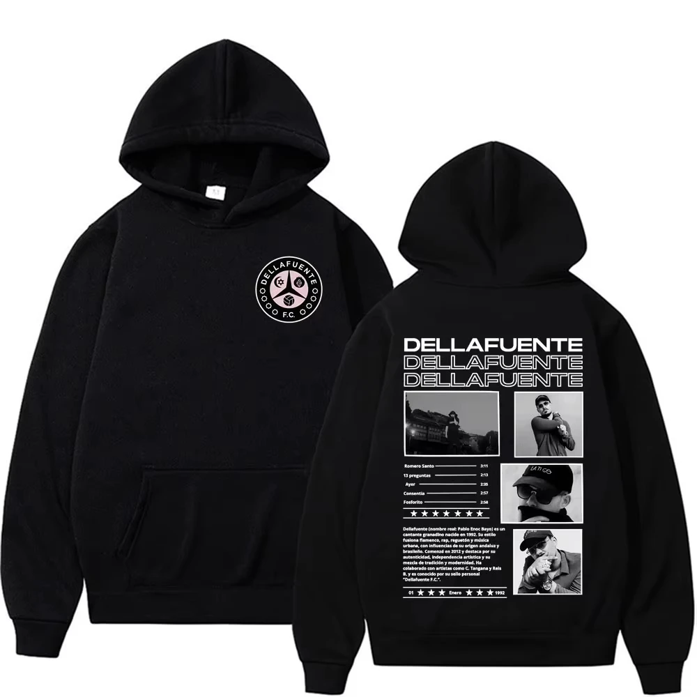 

Мерч-свитшоты Rapper Dellafuente Album Tour 2026: мужская одежда, винтажные модные худи, женские высококачественные оверсайз пуловеры