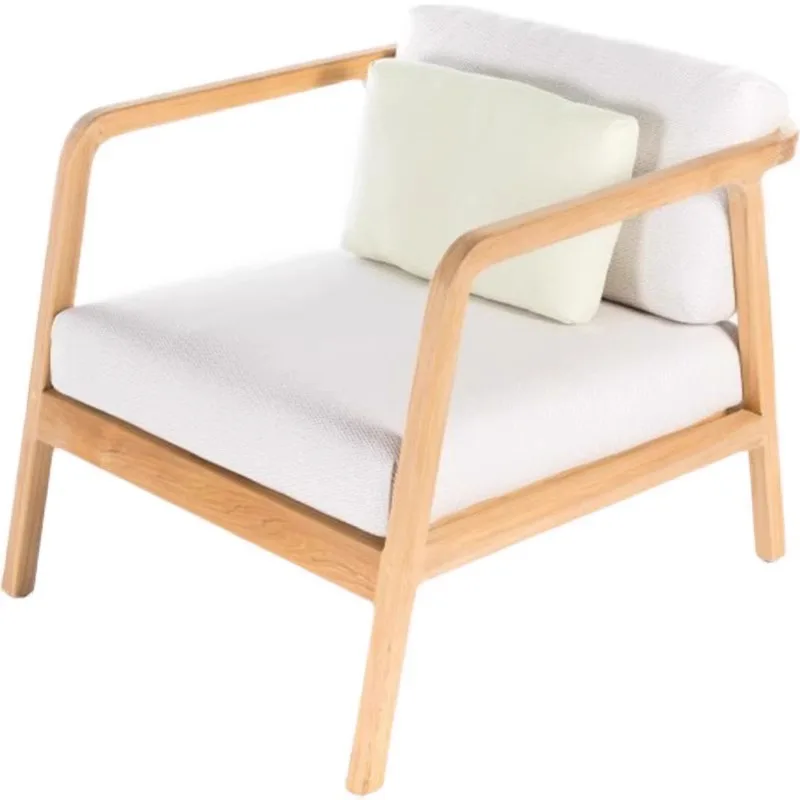 

Outdoor solid wood sofa leisure villa courtyard garden open-air balcony waterproof and sunscreen outdoor table and chair furnitu