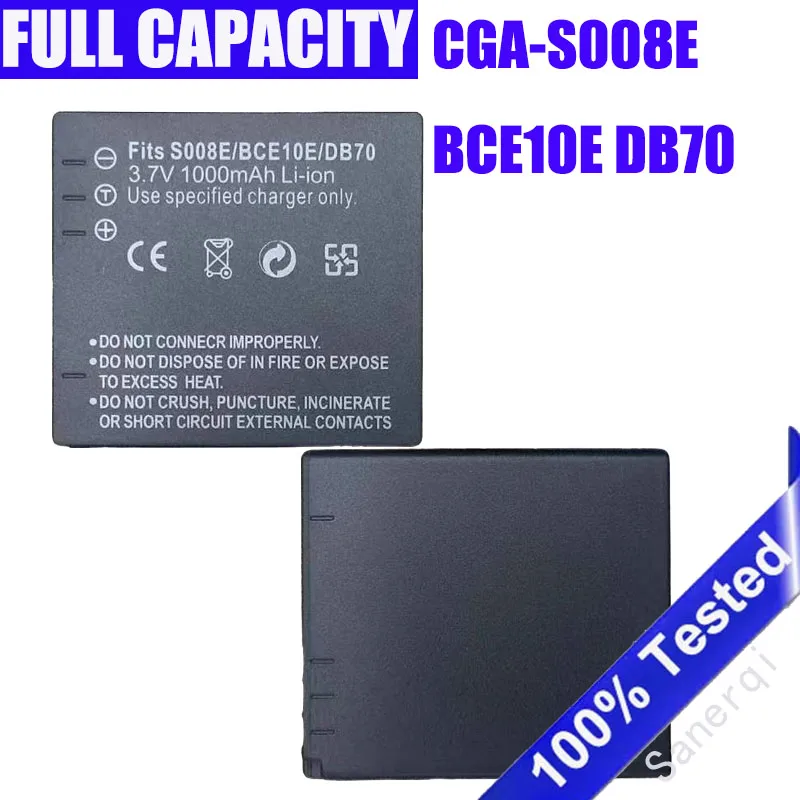 CGA-S008E CGA-S008A VW-VBJ10 BCE10E DB70 Battery for Panasonic DMC-FS3 FS5 FS20 FX30 FX33 FX35 FX36 FX37 CGA S008E Batteries