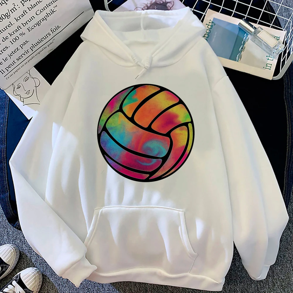 Sudadera con capucha de voleibol para mujer, ropa de calle gótica de anime de los 90, Jersey de invierno para mujer