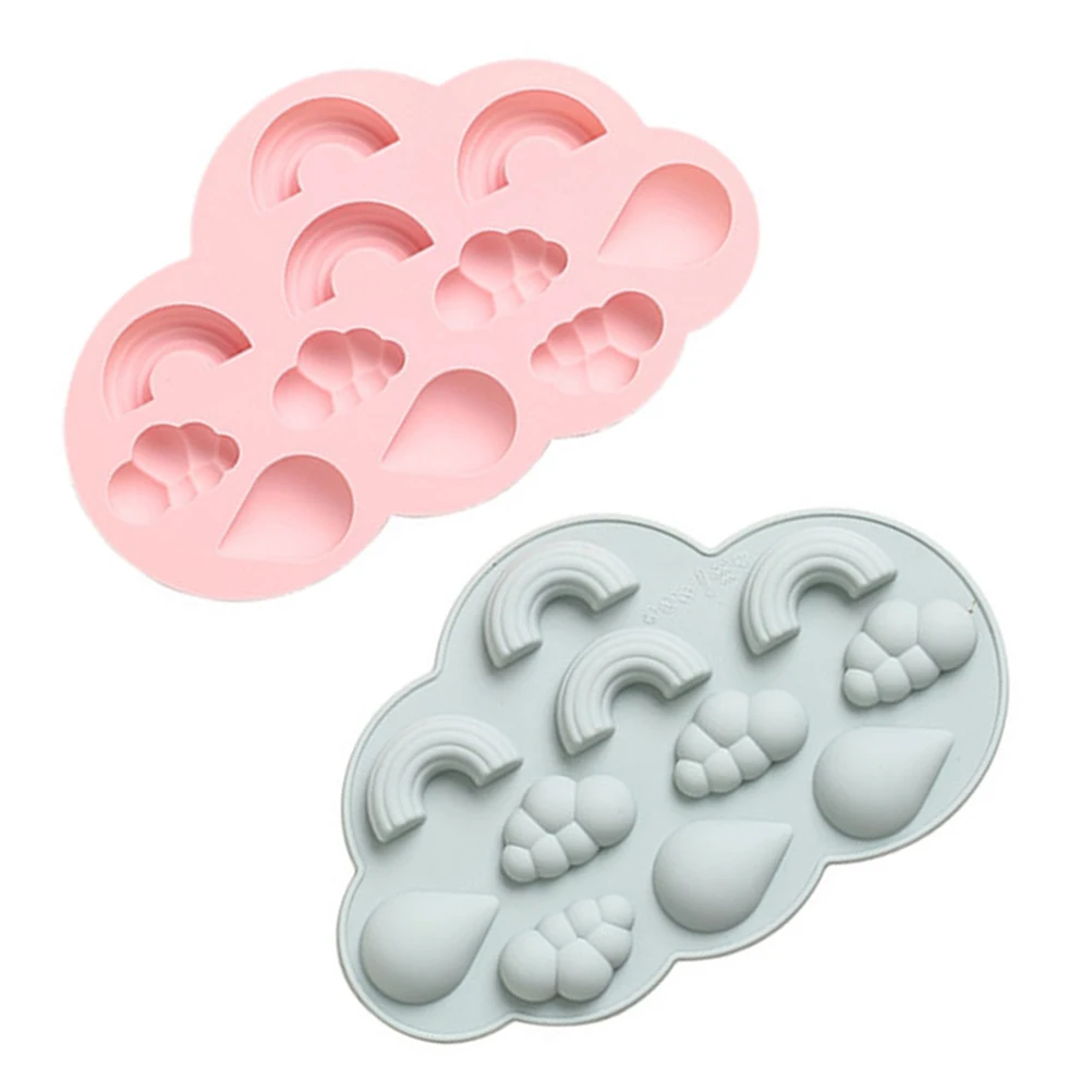 

2 Pcs Silicone Baking Mold Reusable Ice Tray Shape Molds for Chocolate Cake Jelly Candy Oven Microwave Refrigerator