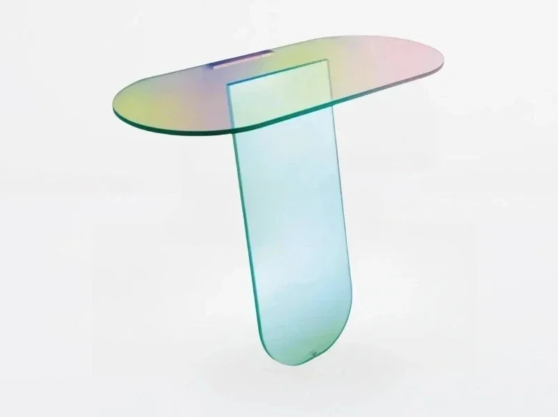 

Итальянский стеклянный входной столик, креативная полка, светлый роскошный входной столик для коридора