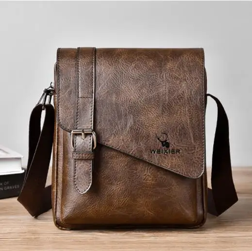 Weixier Messenger Bags Vintage Leather Multifunctional Man Bag