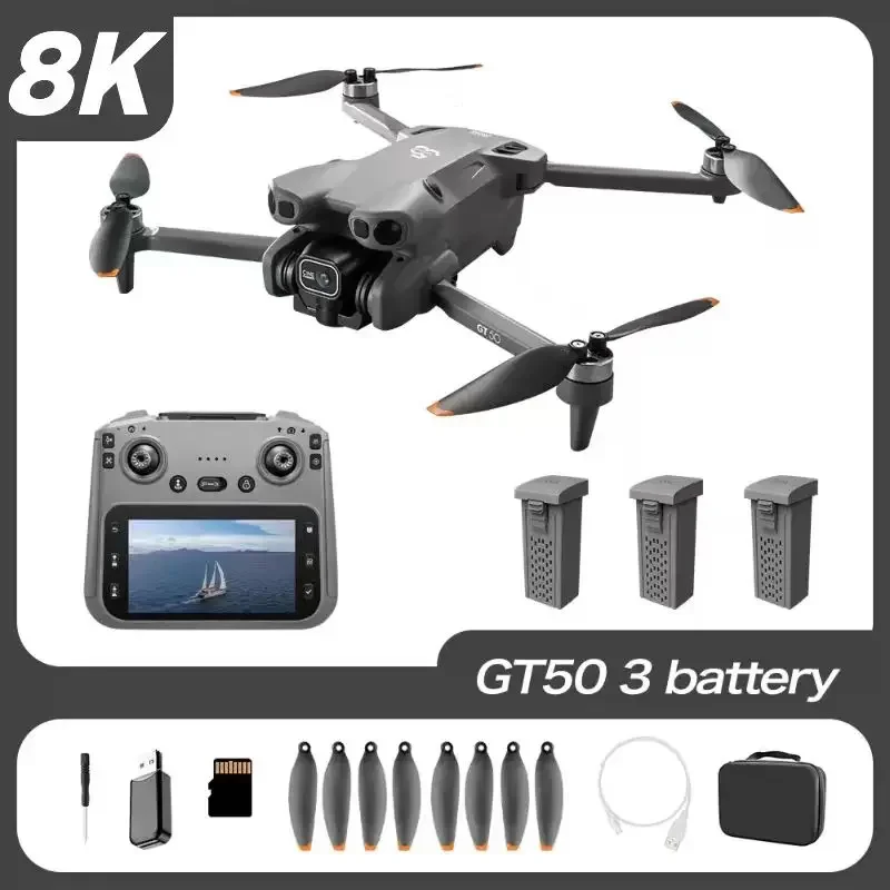 Lenovo GT50 Drone 360 °   Obstakelvermijdende 8K professionele WIFI drone met borstelloze motor, opvouwbaar, speelgoed