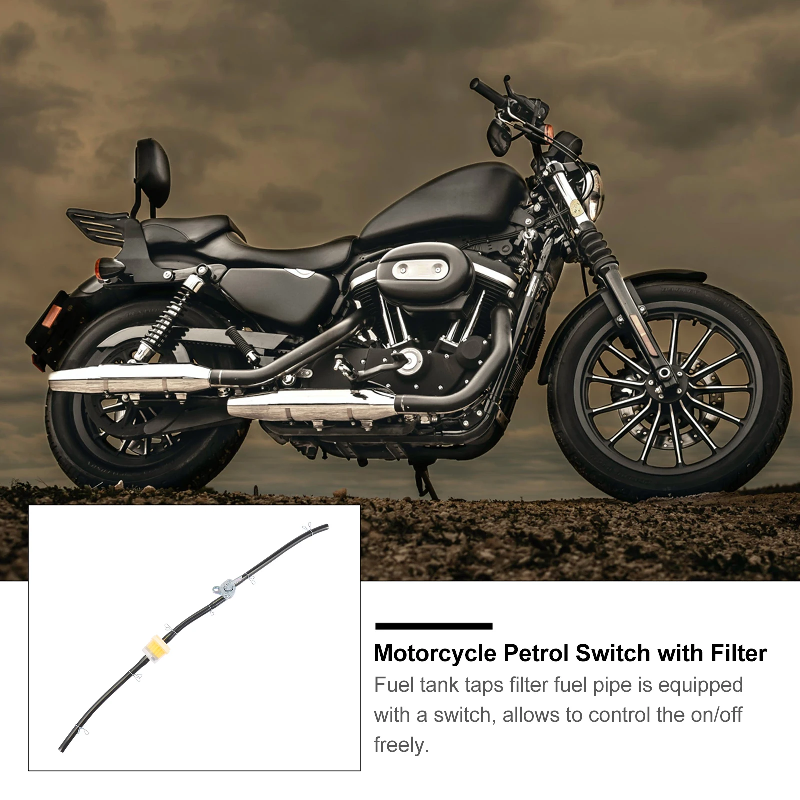 

Motorcycle Fuel Tank Taps Filter Durable Aluminum Alloy Fuel Hose Filter Oil Tube Shut Off Valve For Scooter Mopeds