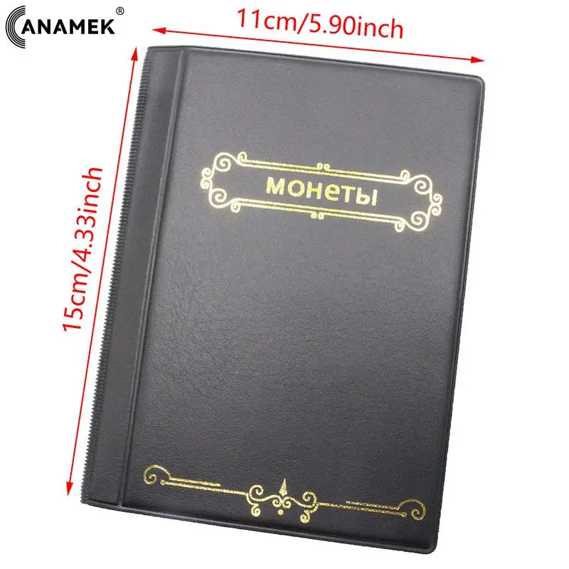 120 Pockets Album For Coins Collection Book Home Decoration Album Coin Album Holders Collection Book Scrapbook Double Row Russia