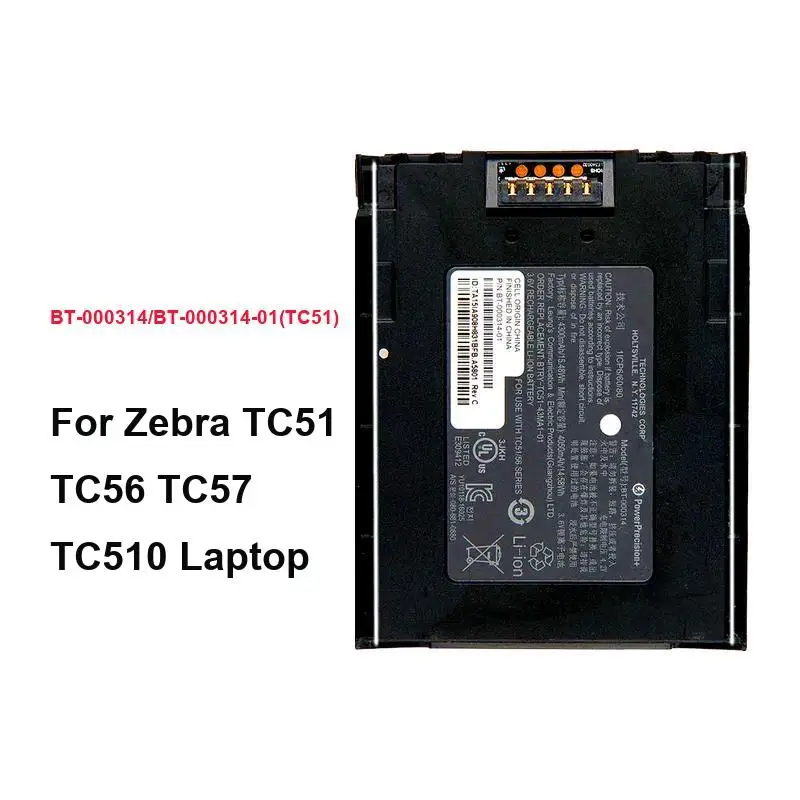 

Data Collector OR Scanner Battery BT-000314 BT-000314-01 TC51 4300mAh For Zebra TC51 TC510 TC510K TC56 TC51HC