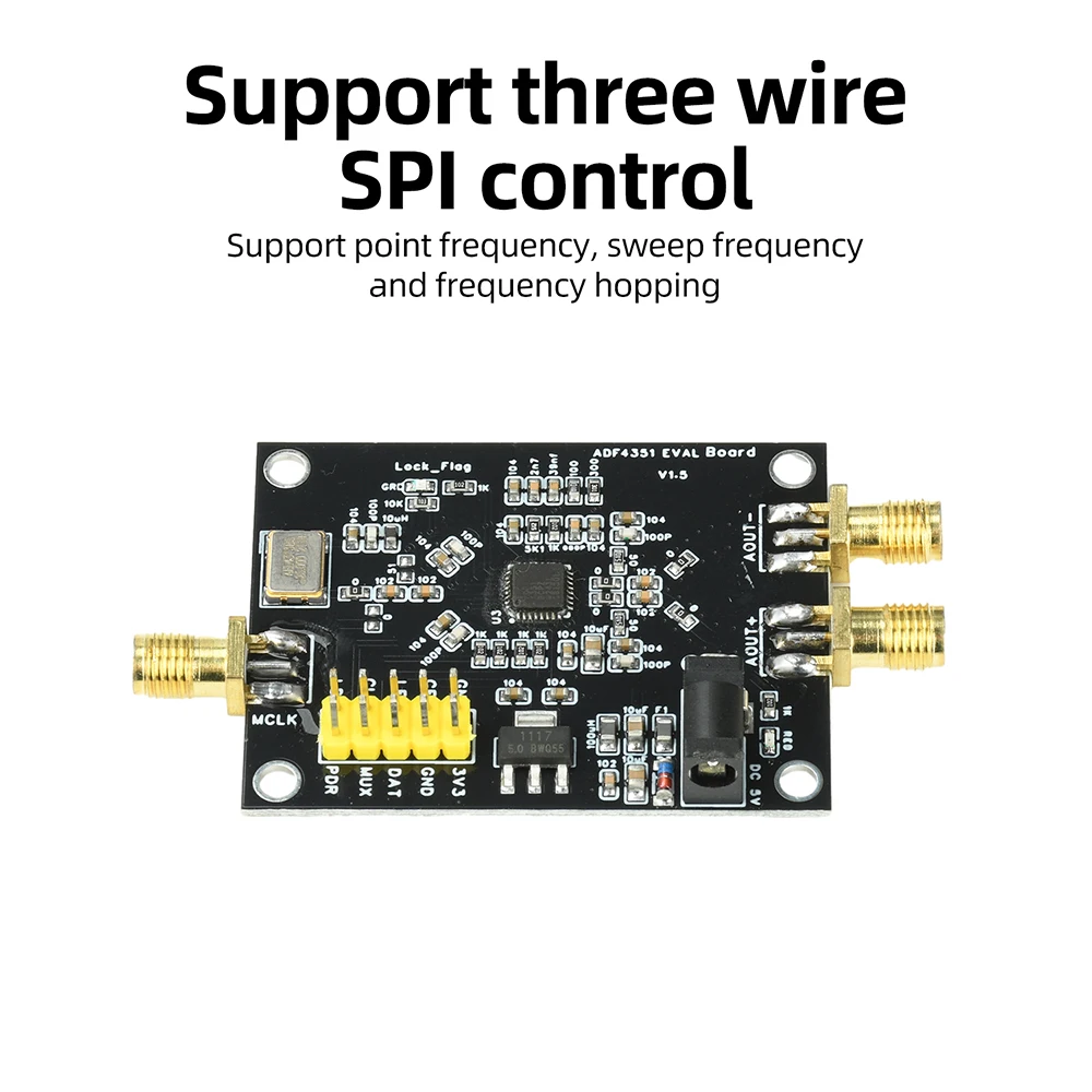 ADF4351 RF Signal Source Generator Module 35MHz-4.4GHz Phase Locked Loop Development Board Support Point Frequency Sweep SPI