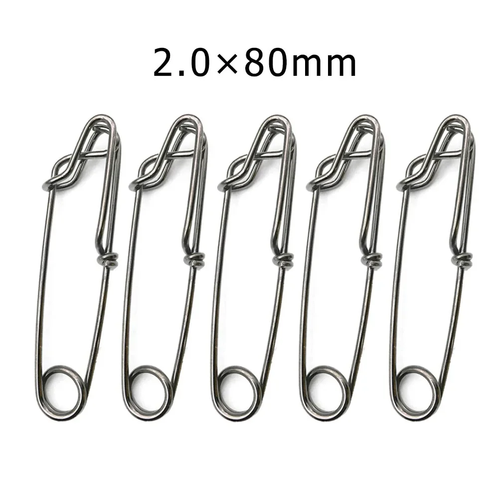 5Pcs Long Line Clips Snap Swivel Longline Branch Hanger Tuna Fishing Connectors Fishing Clip Closed Open Eye Hanging Buckle