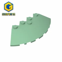 Gobricks GDS-90469 Round Corner 6 x 6 with Slope 33 Edge, Facet Cutout compatible with lego 95188 Building Blocks