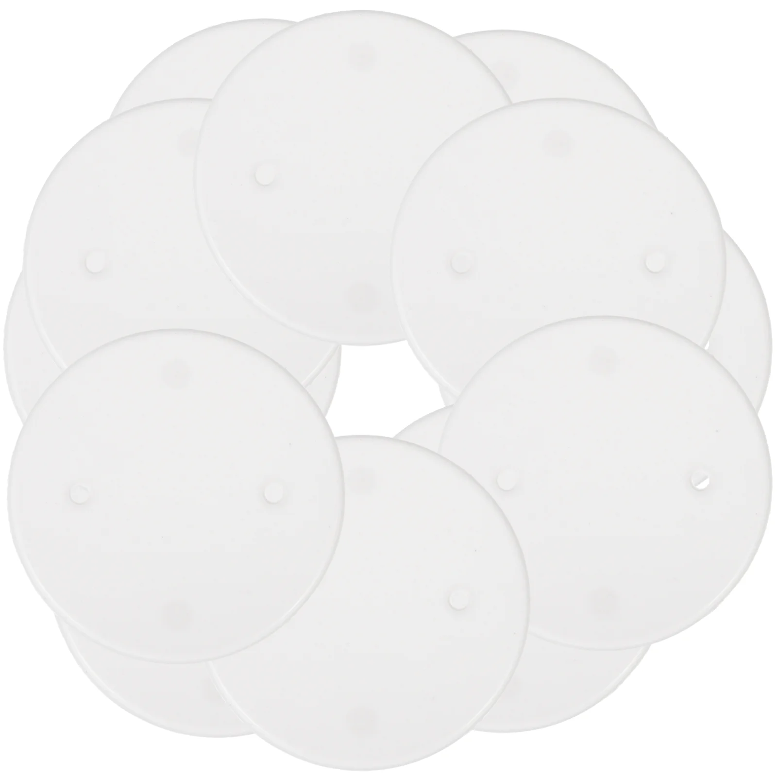 30 Pcs Wire Round Cover White Ceiling Fan Access Panel for Drywall Outlet Electrical Box Cable Plate Pp Covers Protector